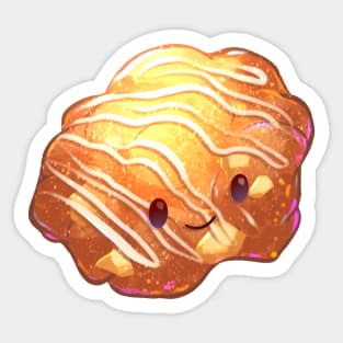 Happy Apple Fritter Donut Sticker